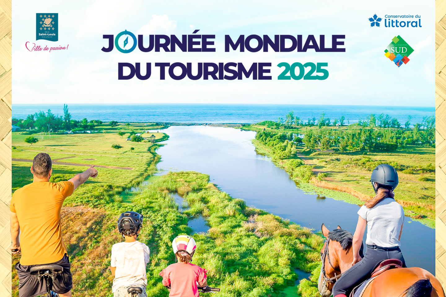 La photo montre des personnes de dos regardant l'étang du gol de la ville de Saint-Louis